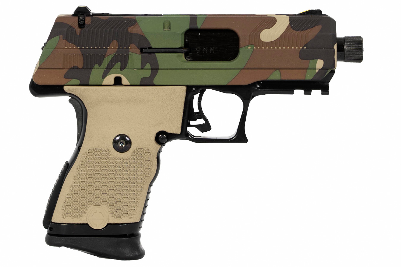 HI POINT YC9 9mm Optic Ready Pistol with Threaded Barrel and M81 Woodland Camo Finish